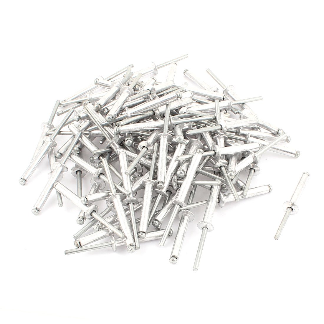 Sourcingmap 100Pcs 5mm x 30mm Open End Dome Head Aluminium Blind 9mm