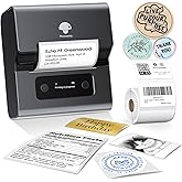 Phomemo M221 Label Maker, New Upgraded 3 Inch Bluetooth Thermal, Easier & More Stable, for Product, Address, Barcode, Small Business, Portable Label Maker DIY on Phone/PC, Space Gray,+100 Labels