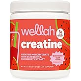 Wellah Creatine for Women - Creatine Monohydrate with Dandelion & Cranberry Extract (50 Servings, Watermelon Slush)