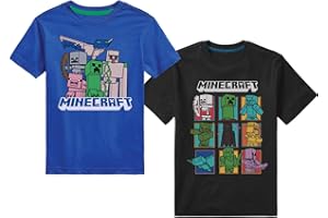 Minecraft T Shirt Boys Creeper Inside Black OR Grey Short Sleeve Gamer Top