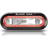 Black Oak Low Pro Marine Spreader Light, Bracket Mount, 20W, Black Red | 2000 Raw Lumens, Waterproof IP69K Rating, 12 to 30 Volt, Saltwater Rated, For Boat Deck and Cockpit