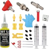 Avid Bike Brake Bleed Kit for All SRAM Series.Bicycle Hydraulic Brake Bleed Kit Including Metal Adapters and 60ML High Performance Dot 5.1 Brake Fluid.