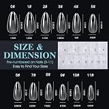gelike ec Gel Tip Extensions Kit Medium Clear 552 PCS 12 Sizes 0-10 view 2