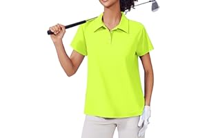 PINSPARK Women's Golf Shirt UPF 50+ Polo Shirts Short Sleeve Tennis Tops Collared with 3 Button Athletic T Shirt