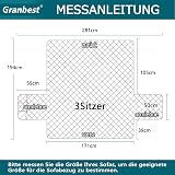 Granbest Waterproof 3 Seater Sofa Cover Non-Slip Elastic Straps Chocolate view 7