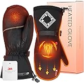 SURGOAL Heated Mittens for Men, 22.2WH Battery 7.4V 3000mAh Rechargeable Heated Ski Gloves for Women, Waterproof Electric Gloves Ideal for Hunting, Motorcycle, Skiing, Work