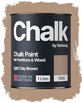 Hemway Chalk Paint Light Clay Brown 1L Matt Finish Furniture & Walls