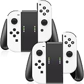 Gepicest Switch Accessories Grip Holder for Switch Controller Compatible with Switch Handheld Remote, Kit Set Grips Holder for Dual Remote Controller Black 2 Packs
