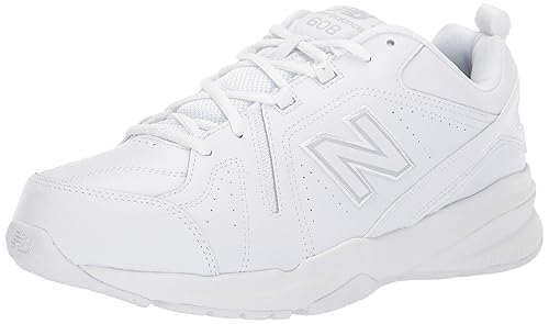 New Balance Men's 608 V5 Casual Comfort Cross Trainer, White/White, 16