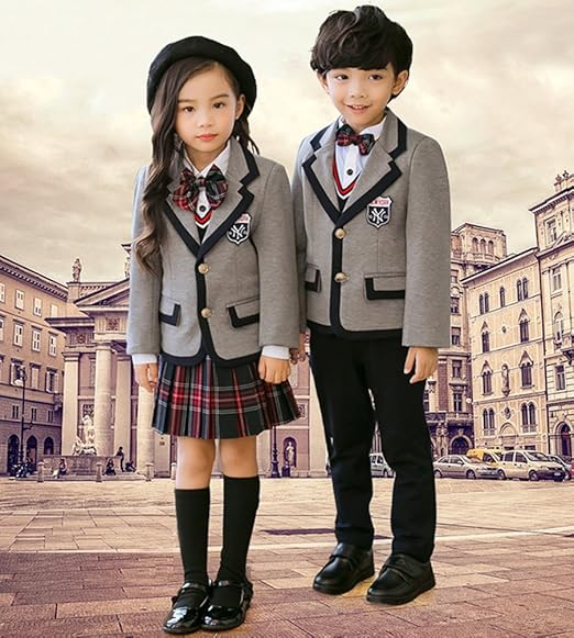 Amazon Co Jp 子供 制服 小学生制服 入学式 卒業式 卒園式 男の子 女の子 フォーマル キッズ スーツ 学院風 フォーマルスーツ 発表会 演奏会 蝶ネクタイ付き 服 ファッション小物