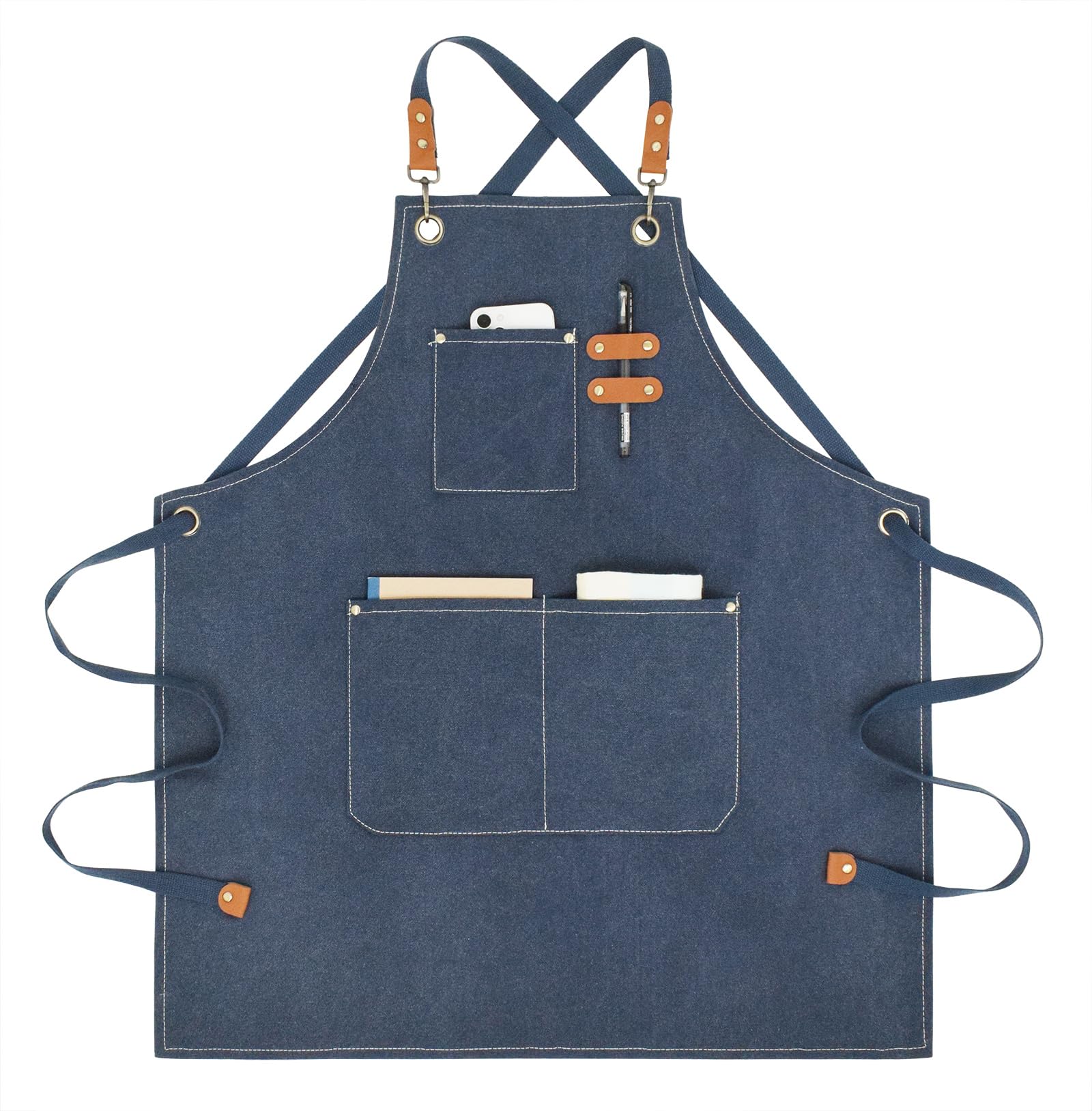 Nanxson Canvas Work Aprons for Men with Pockets Tool Apron for Gardening, Restaurant Chef Apron