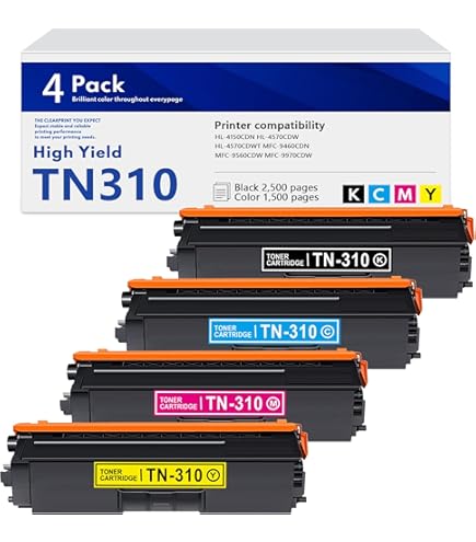 TN-310 Black Toner Cartridge Replacement For Brother Printers - 2500 Page Yield