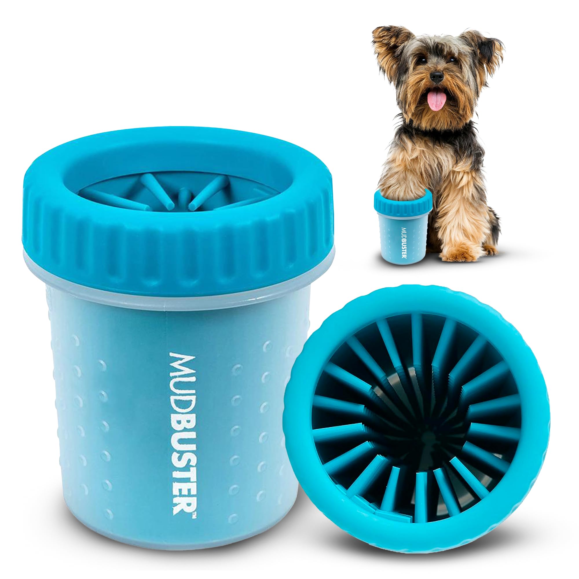 Dexas MudBuster Portable Dog Paw Cleaner, Small, Blue,PW700312