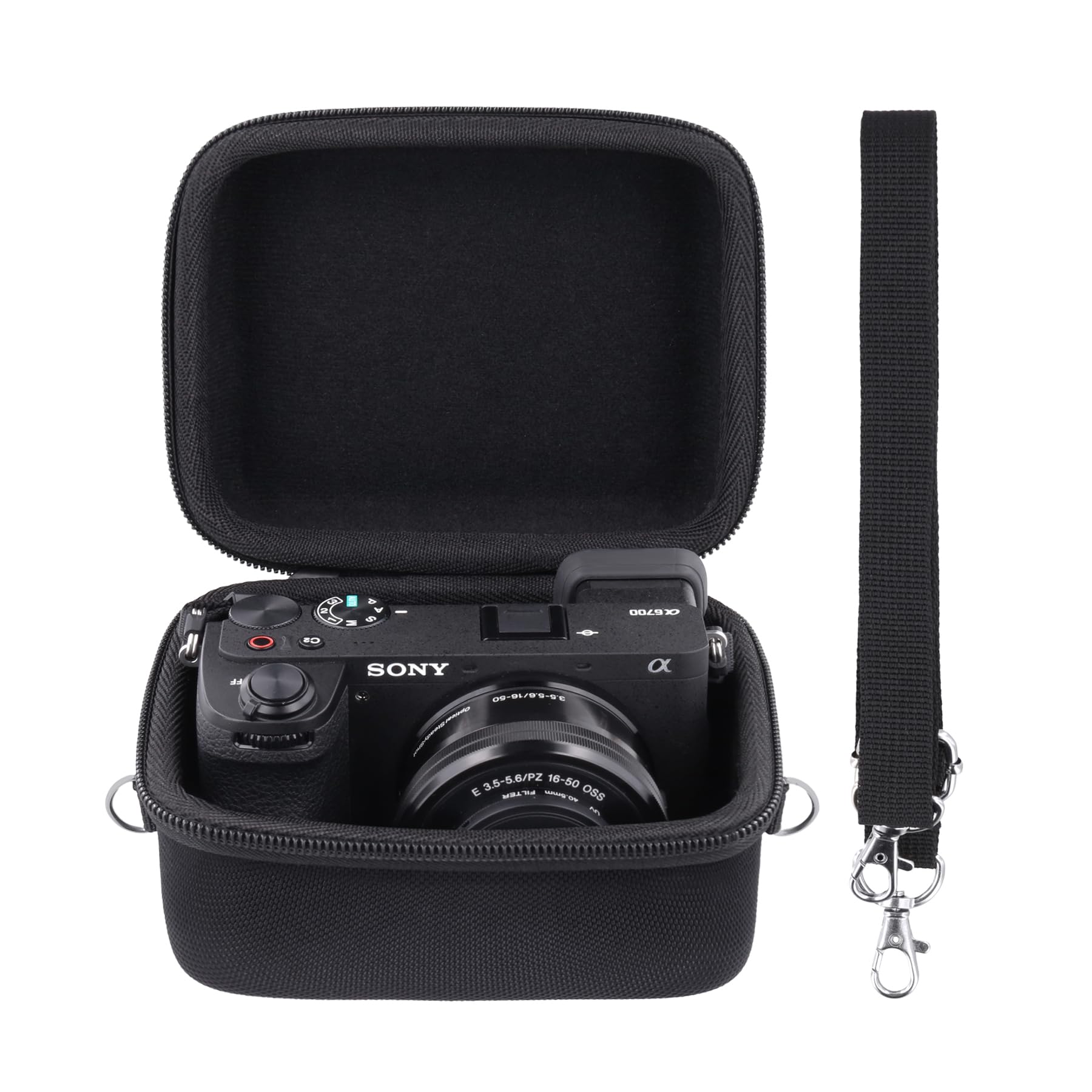 Aenllosi Hard Carrying Case for Sony Alpha 6000 6300 6400 6500 6700 (16-50mm) Digital Camera,Only Compatible with Sony 16-50mm Lens(Black)