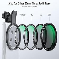 NEEWER 2 in 1 67mm Clip on CPL & Black Mist
