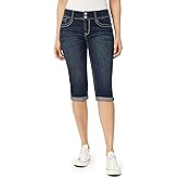 WallFlower Womens Luscious Curvy 17" Capri Mid-Rise Insta Stretch Juniors (Standard and Plus)