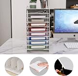 PUNCIA 10-Tier A4 Paper Tray Desk Organizer White Office Storage Rack view 6