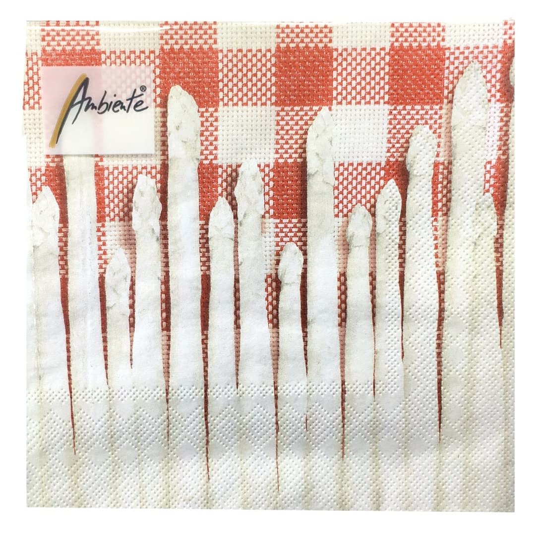 Paper Napkins Lunch Festival Party Approx. 33 x 33 cm Every Day Every Occasion Spring Summer Best Asparagus