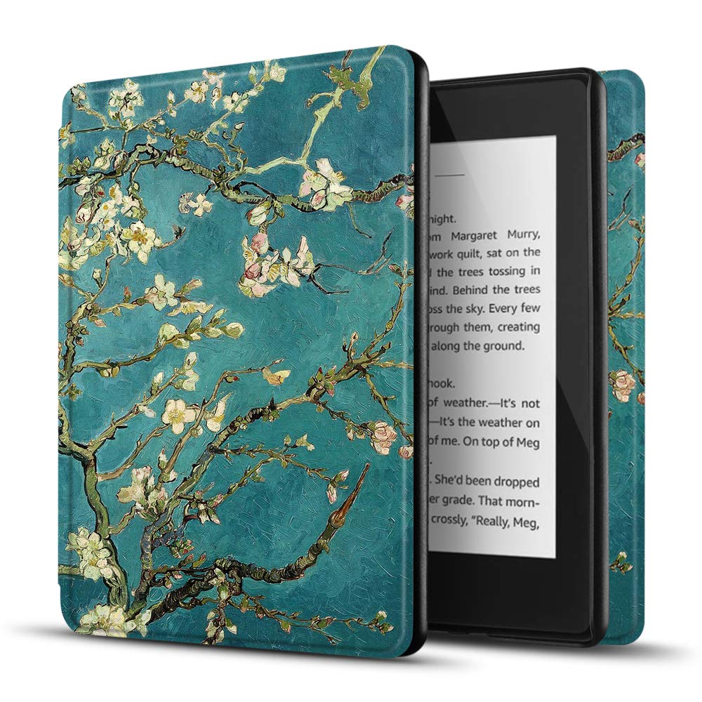 TNP Case for Kindle Paperwhite 10th Gen / 10 Generation 2018 Release - Slim Light Smart Cover Sleeve with Auto Sleep Wake Compatible with Amazon Kindle Paperwhite 2019 2020 Version (Almond Blossom)