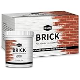 GLAINTE Brick Transformation Paint Kit for Fireplaces, Walls, 16 oz | For Interior/Exterior, White, Included Tools