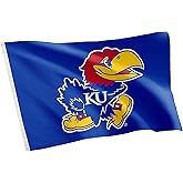 Desert Cactus The University of Kansas TUK Flag - 3 x 5 Feet Jayhawks Banner, Indoor/Outdoor Durable Fabric, 100% Polyester Design (Style 1)