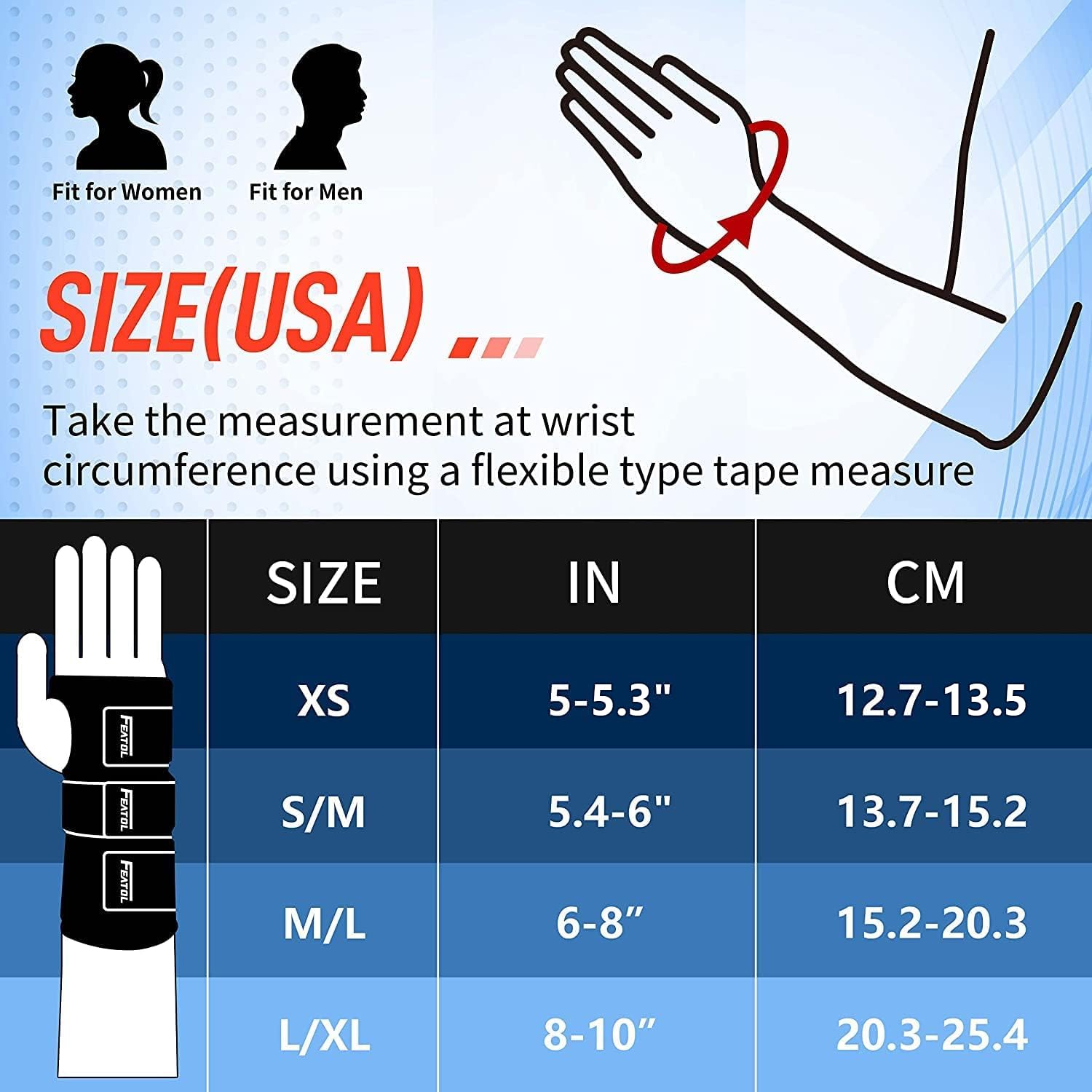 FEATOL Wrist Brace Hand Brace, Carpal Tunnel Wrist Splint Night Support for Women Men, Pain Relief Support -Tendonitis, Arthritis, Sprain, Right Hand, Small/Medium