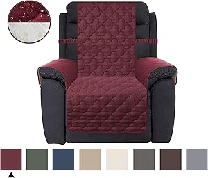 CHHKON Waterproof Nonslip Recliner Cover Stay in Place, Dog Couch Chair Cover Furniture Protector, Ideal Loveseat Slipcovers for Pets and Kids