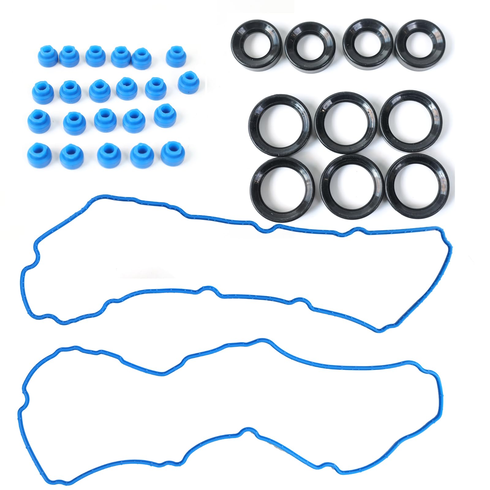 Photo 1 of BCXFORK VS50814R1 Valve Cover Gasket Set for Ford F-150 Explorer Edge Taurus Transit Lincoln Navigator 3.5L 3.7L Engines – Replaces BR3Z6C535A, FEL-PRO VS 50814 R1, VS50722