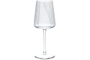 Abbott Collection Tight Optic Goblet - Clear Glass, 8.5" H (12oz)