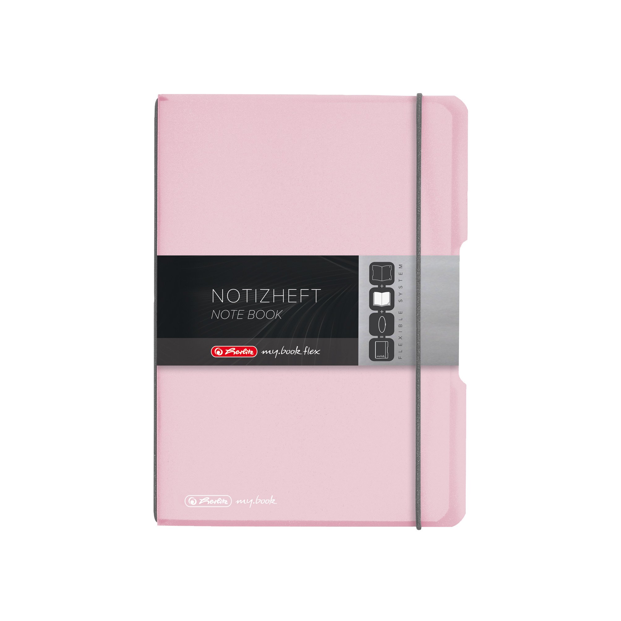 Herlitz My.Book Flex A5 Squared Notebook - Rose