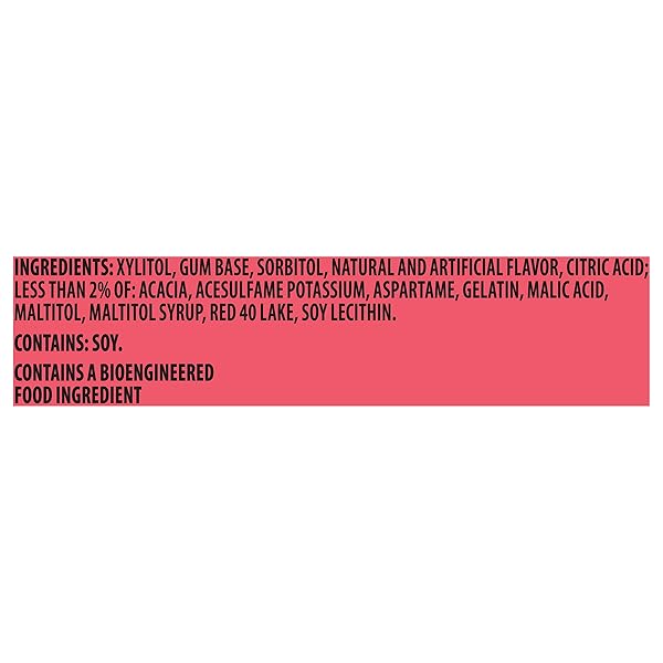 TRIDENT VIBES SOUR PATCH KIDS WATERMELON SUGAR FREE GUM, 4 BOTTLES OF 40 PIECES (160 TOTAL PIECES)