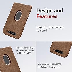 Magnetic Carrying Leather Case for PLAUD Note AI