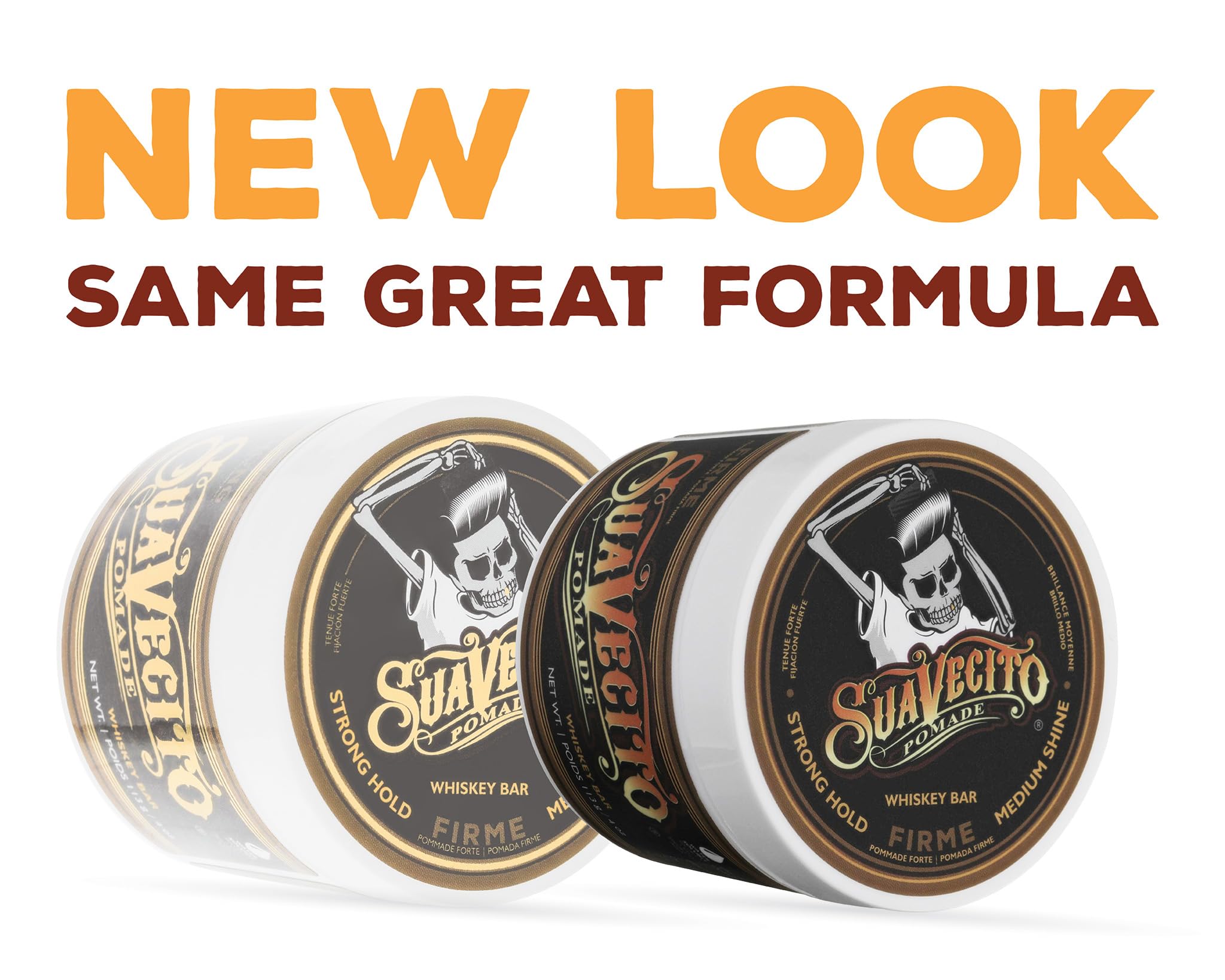 Suavecito Pomade For Men - Medium Hold Shine Water Based oz Pack Wax Like Flake All Day Hair Free Gel Hairstyles Easy To Wash Out