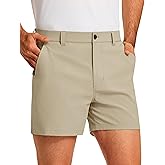 PULI Golf Shorts Men 5 Inch Inseam Stretch Casual Dress Shorts with Pockets Waterproof Lightweight Quick Dry