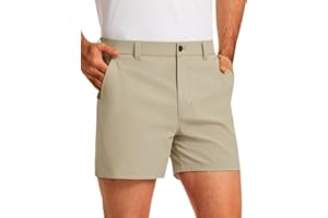 PULI Golf Shorts Men 5 Inch Inseam Stretch Casual Dress Shorts with Pockets Waterproof Lightweight Quick Dry