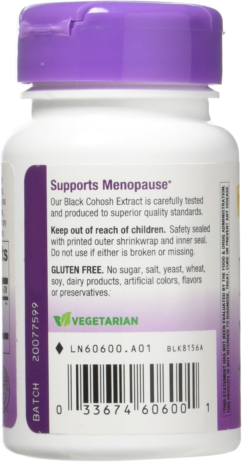 Natures Way - Black Cohosh (Standardized), 40 mg, 60 Tablets: Health & Personal Care