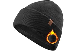 TRENDOUX Merino Wool & Lined Winter Beanie Mens Women Soft Hat Cap - Wool & Knit Beanie Knit Hat - Warm Gift for Cold Weather