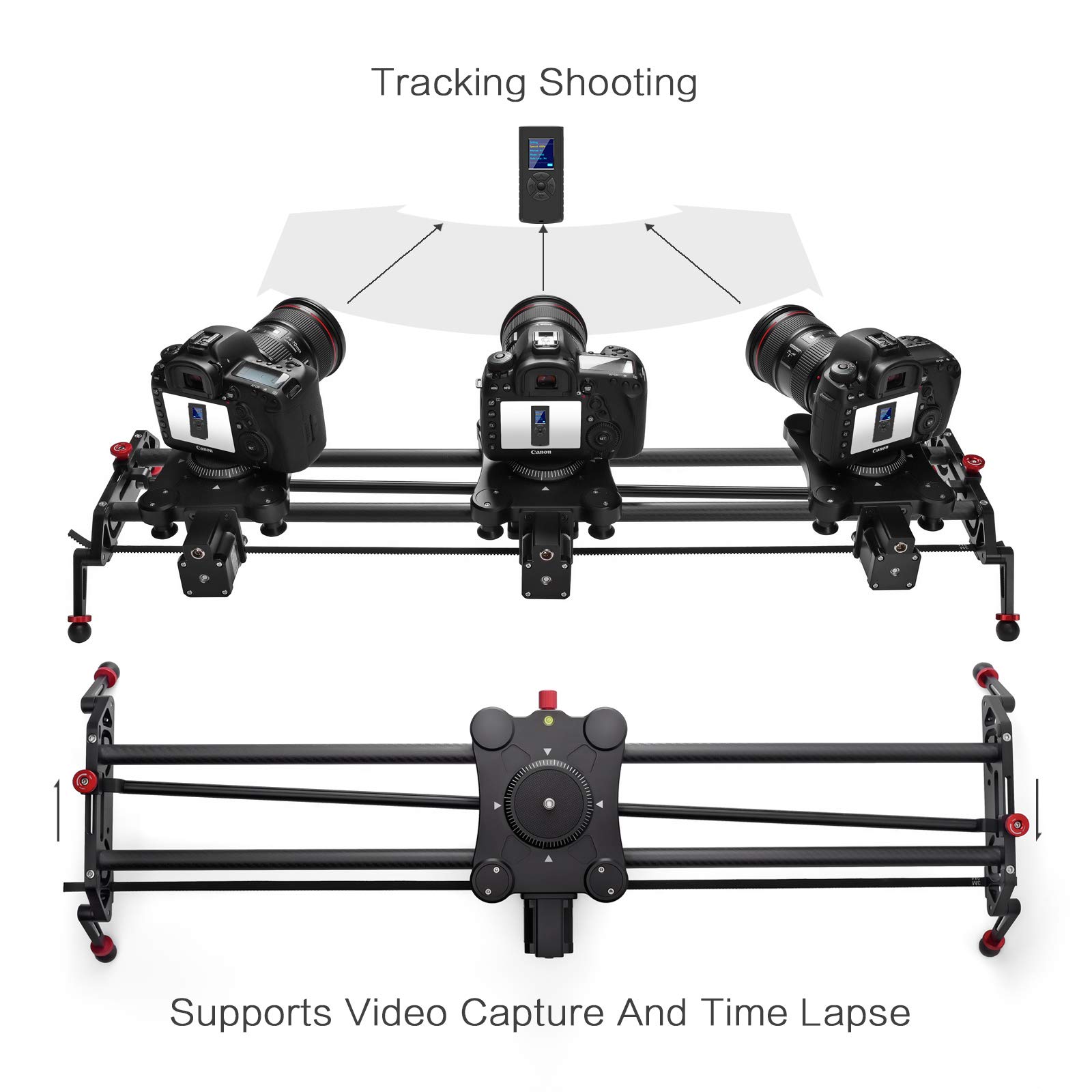 Camera Slider Track Dolly Slider Rail System with Motorized Time Lapse