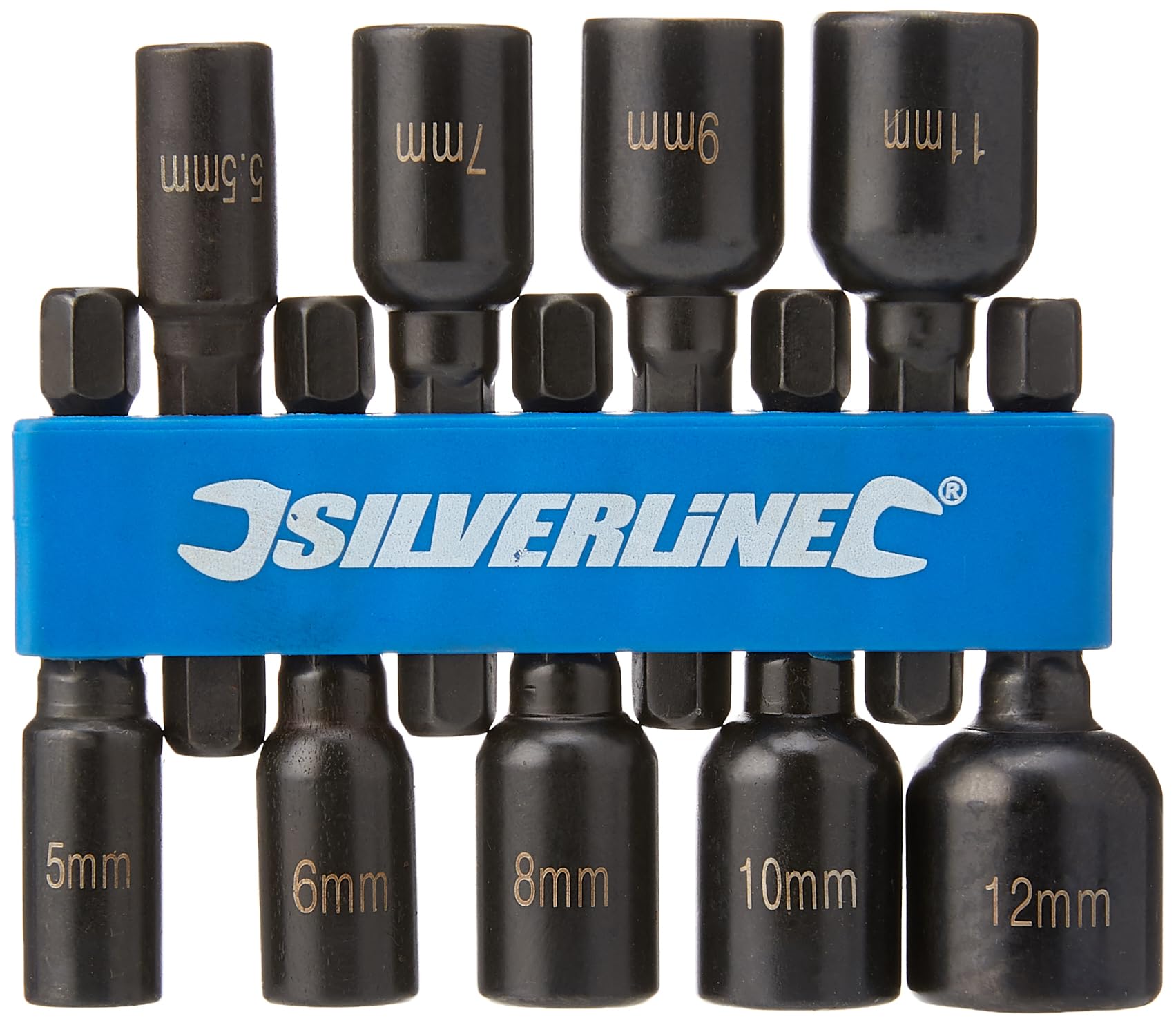 Silverline 855189 Magnetic Nut Driver Set 9pce 5 – 12 mm , Black