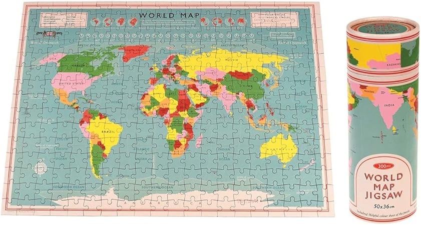 Rex London- Puzzle Mapamundi Caja Tubo, Multicolor (28156): Amazon.es: Juguetes y juegos