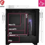 MSI MPG GUNGNIR 300P AIRFLOW Mid-Tower PC Case E-ATX 4x120mm Fans PCIe 4.0 Riser view 6