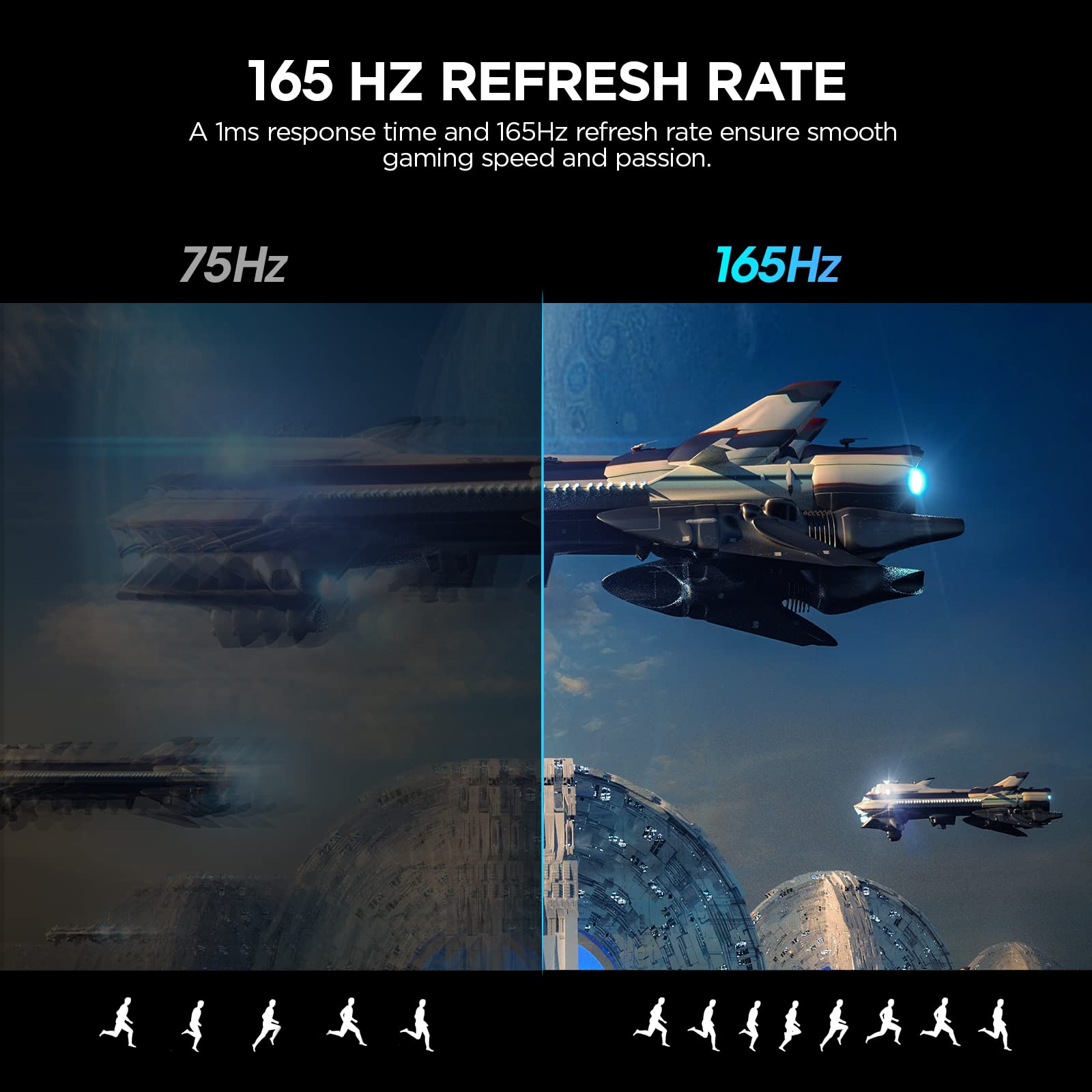 Koorui 24-Inch Gaming Monitor Rear Connectivity Panel Showing Hdmi And Displayport Inputs