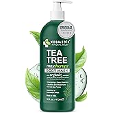 KESMEDIK Tea Tree Body Wash MaxTherapy, Itchy Skin Relief, Tea Tree Oil Soap, Soothes Jock Itch, Athlete's Foot, Ringworm, Eczema, Psoriasis & Sensitive Skin, Men & Women, 16 fl oz, Original Edition