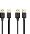 Cable Matters 2-Pack Short USB 3.0 Cable (USB to USB Cable Male to Male) in Black 3 ft