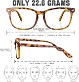 COOLOO Blue Light Blocking Glasses Anti Glare TR90 Frames view 3