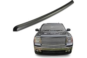 ECOTRIC Truck Hood Molding Trim Moulding Without Chrome Grille Compatible with 2007-2013 GMC Sierra 1500 2500HD 3500HD Replac