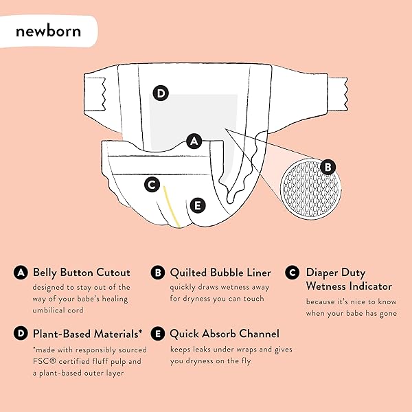 THE HONEST COMPANY CLEAN CONSCIOUS DIAPERS FOR SENSITIVE SKIN | HYPOALLERGENIC, FRAGRANCE FREE | GENDER NEUTRAL PRINTS | CLUB BOX, SIZE NEWBORN, 72 COUNT (PRINTS MAY TEMPORARILY VARY)