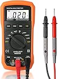 Multimeter, Crenova MS8233D Auto Ranging Digital Multimeter AC Voltage Detector Portable Tester Meter Electronic Measuring Instrument Audible Continuity Tester with LCD Display Backlight