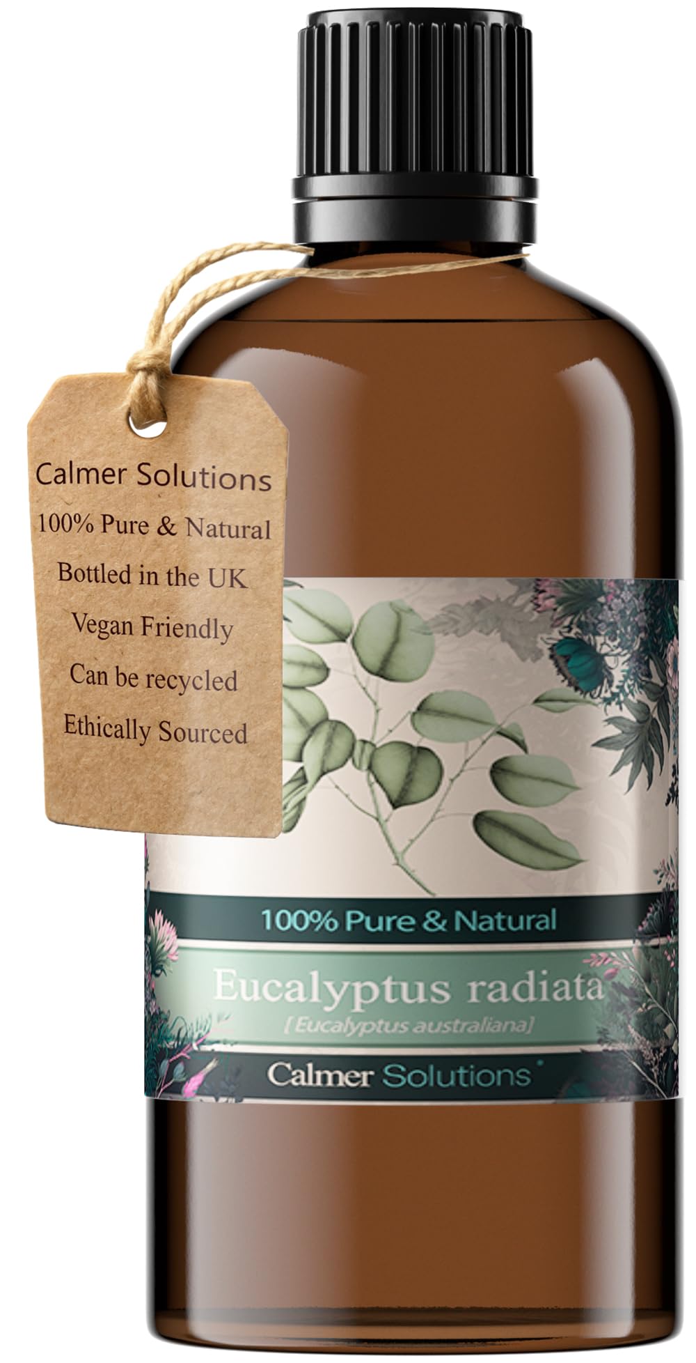 Calmer Solutions Eucalyptus Radiata Essential Oil 100ml – 100% Pure & Natural – Gentle Aromatherapy Oil for Diffuser, Inhalation & Massage