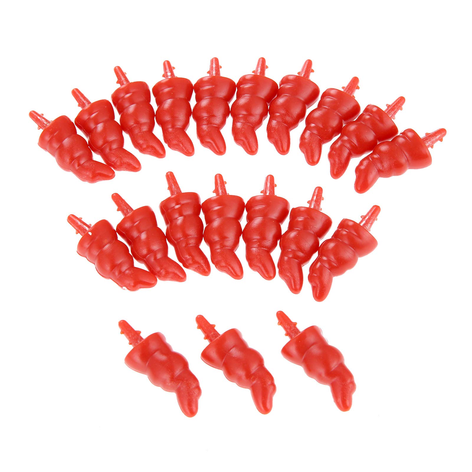 Yetaha 20PCS Mini Snowman Nose Plastic Red Nose DIY Ornament Christmas Decoration Craft for Santa Claus Noses